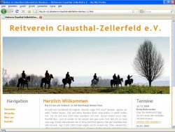 Screenshot: Projekt Reitverein Clausthal-Zellerfeld